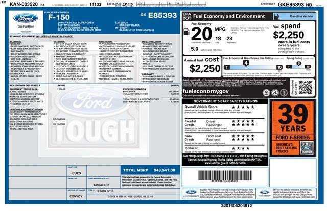 used 2016 Ford F-150 car, priced at $23,700