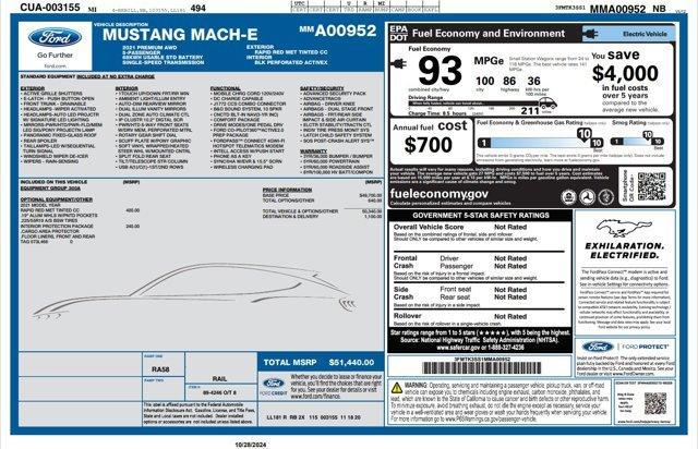 used 2021 Ford Mustang Mach-E car, priced at $26,939