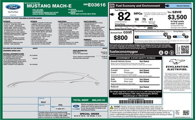 used 2021 Ford Mustang Mach-E car, priced at $33,990