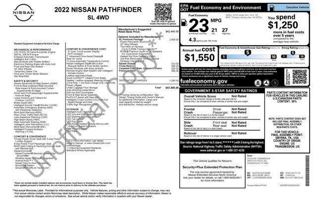 used 2022 Nissan Pathfinder car, priced at $36,550