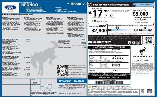 used 2023 Ford Bronco car, priced at $51,030