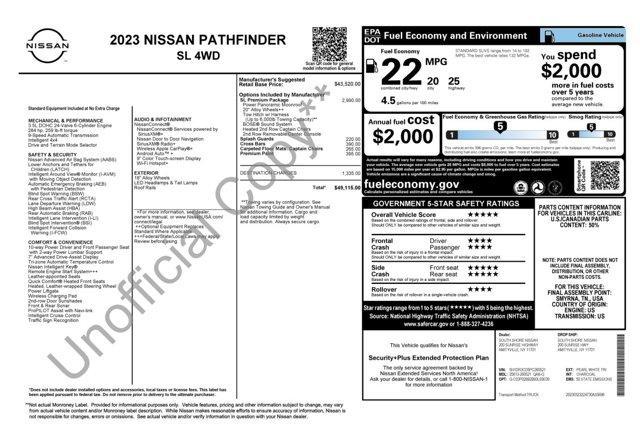 used 2023 Nissan Pathfinder car, priced at $35,939