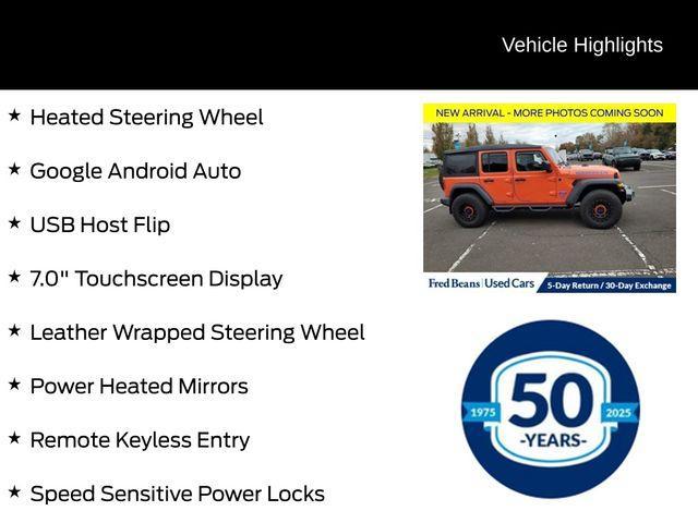 used 2018 Jeep Wrangler Unlimited car, priced at $24,500