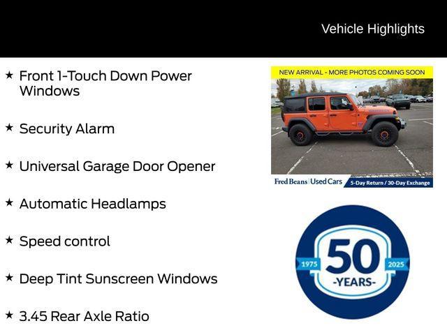 used 2018 Jeep Wrangler Unlimited car, priced at $24,500
