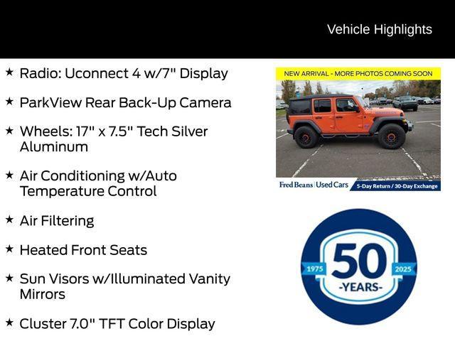 used 2018 Jeep Wrangler Unlimited car, priced at $24,500