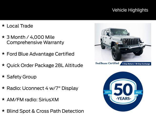 used 2020 Jeep Wrangler Unlimited car, priced at $29,590