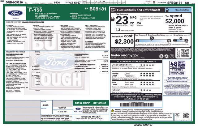 new 2025 Ford F-150 car, priced at $72,551