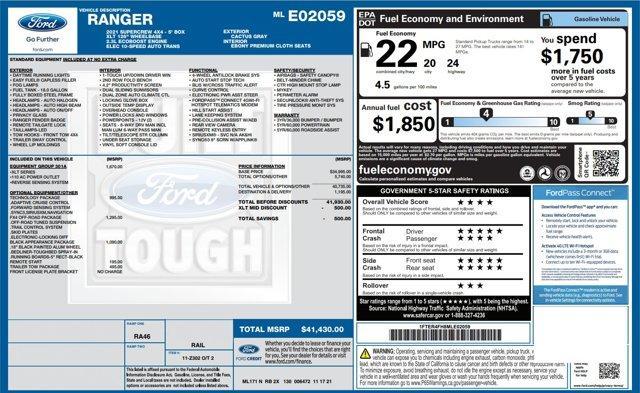 used 2021 Ford Ranger car, priced at $35,500