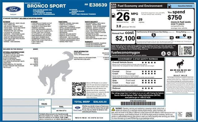 used 2024 Ford Bronco Sport car, priced at $32,460