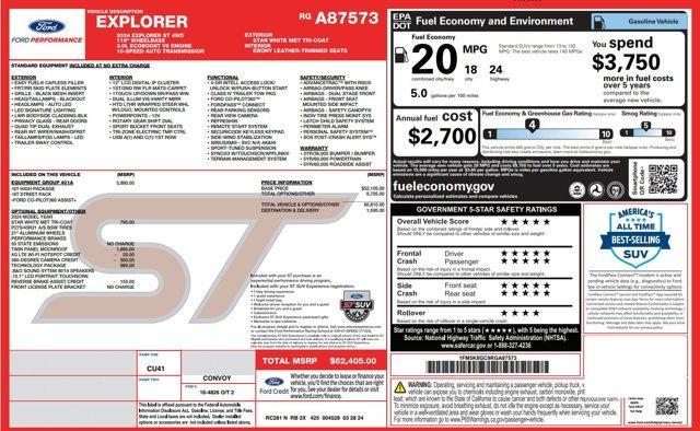 used 2024 Ford Explorer car, priced at $52,540