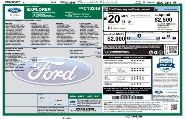 used 2021 Ford Explorer car, priced at $36,439