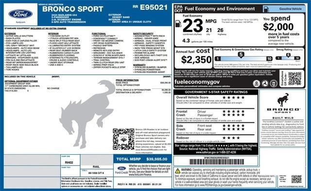 used 2024 Ford Bronco Sport car, priced at $36,540