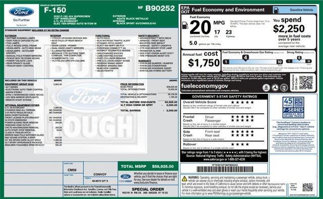 used 2022 Ford F-150 car, priced at $41,530