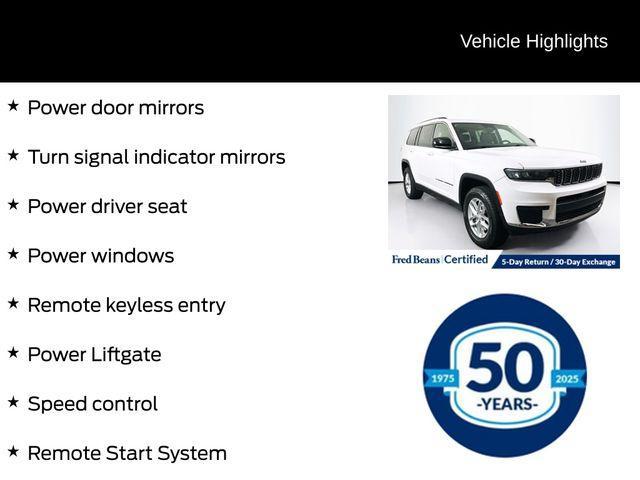 used 2021 Jeep Grand Cherokee L car, priced at $25,000