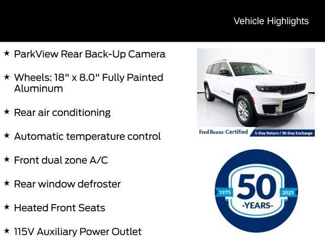 used 2021 Jeep Grand Cherokee L car, priced at $25,000