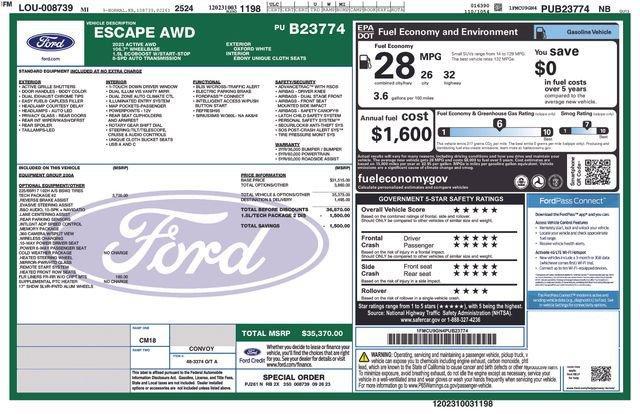 used 2023 Ford Escape car, priced at $25,000