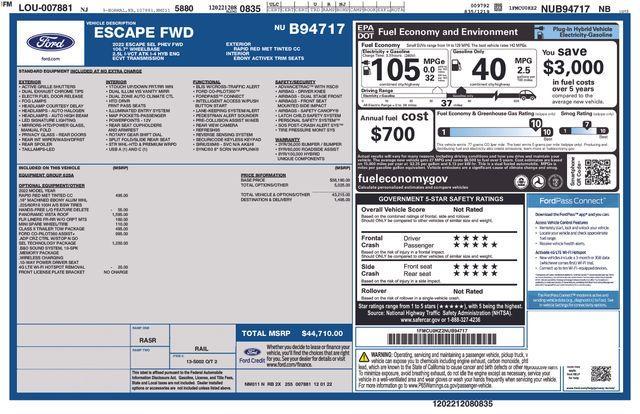 used 2022 Ford Escape PHEV car, priced at $22,160