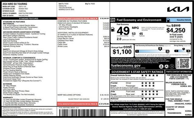 used 2024 Kia Niro car, priced at $29,900