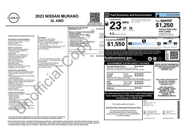 used 2023 Nissan Murano car, priced at $31,239