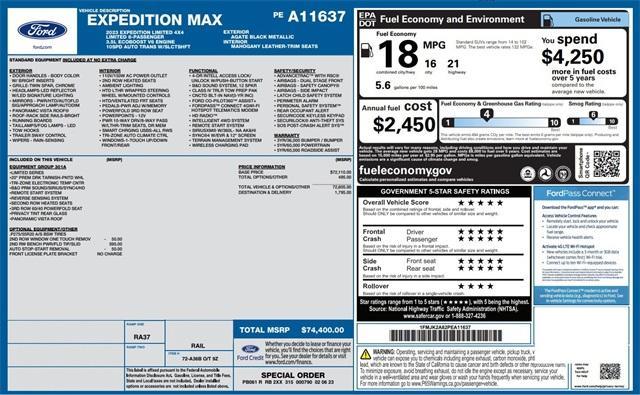 used 2023 Ford Expedition Max car, priced at $48,900