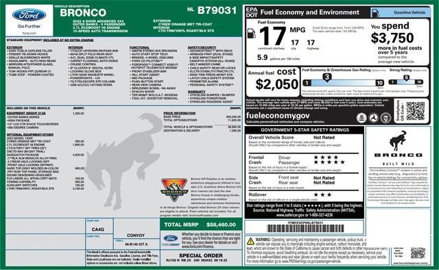 used 2022 Ford Bronco car, priced at $48,900