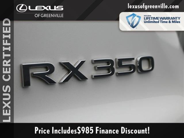 used 2024 Lexus RX 350 car, priced at $57,995