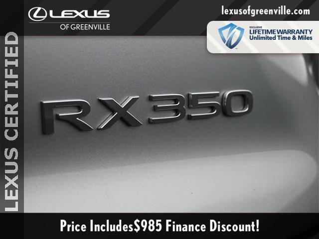 used 2024 Lexus RX 350 car, priced at $49,998