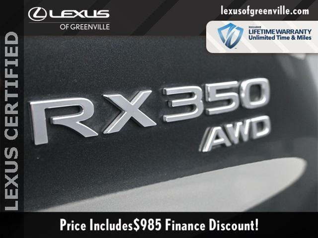 used 2023 Lexus RX 350 car, priced at $51,998