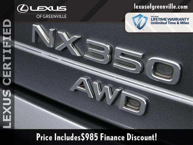 used 2023 Lexus NX 350 car, priced at $43,598