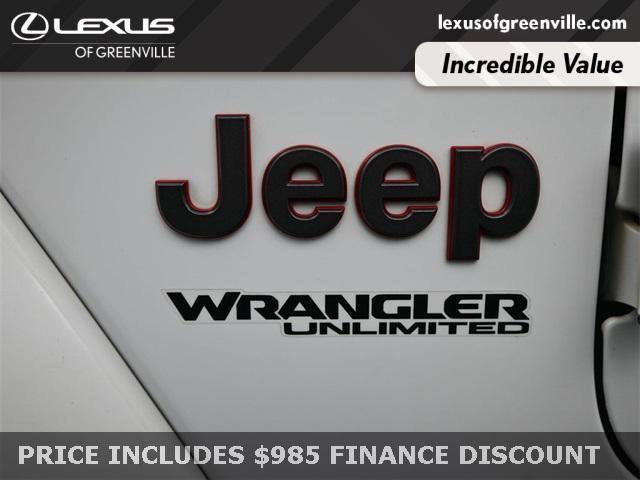 used 2018 Jeep Wrangler Unlimited car, priced at $30,598