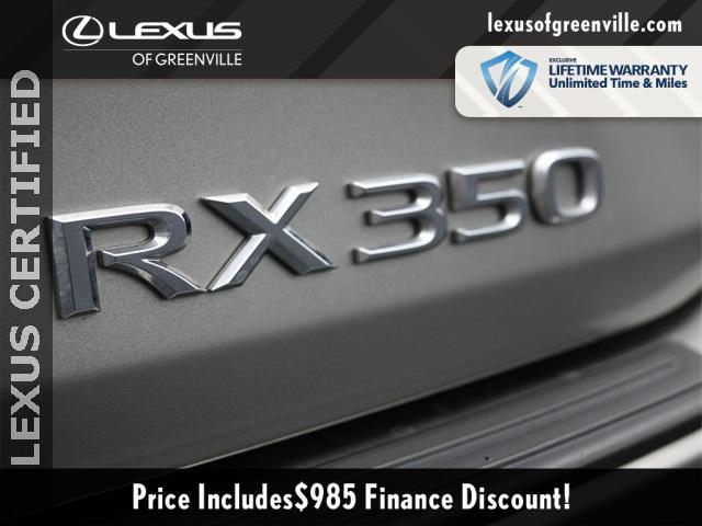 used 2022 Lexus RX 350 car, priced at $47,998