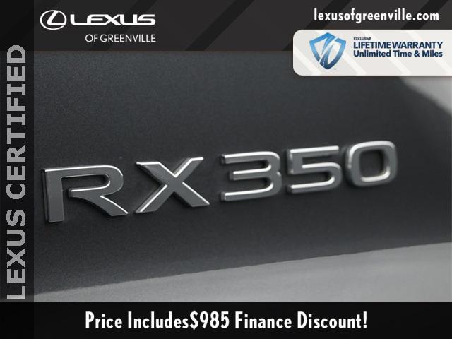 used 2024 Lexus RX 350 car, priced at $55,598