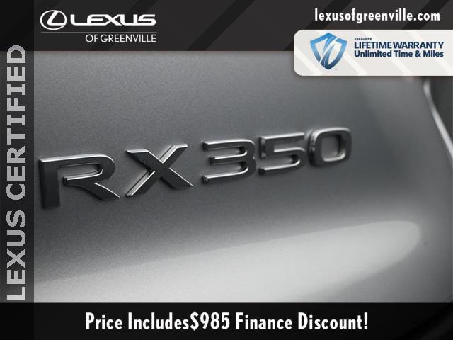 used 2025 Lexus RX 350 car, priced at $52,998