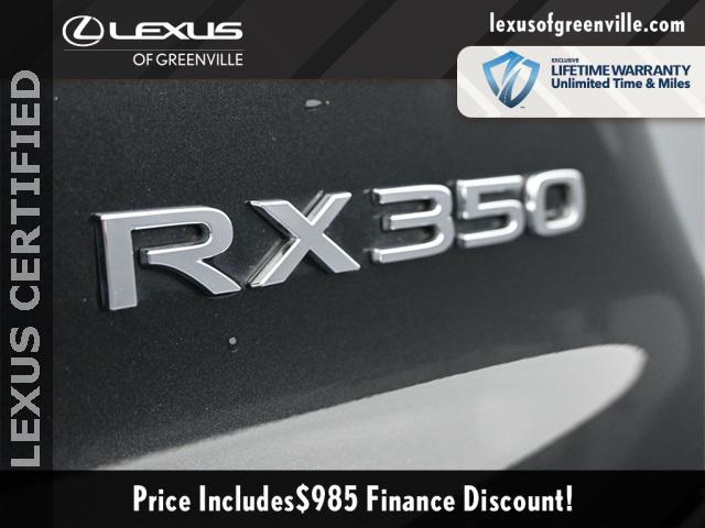 used 2024 Lexus RX 350 car, priced at $53,998