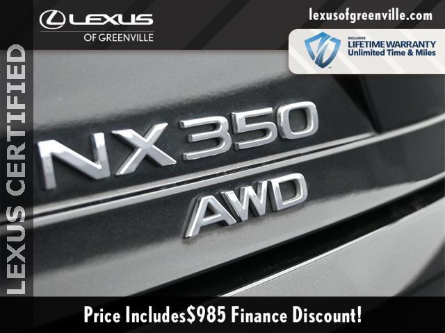 used 2023 Lexus NX 350 car, priced at $40,998