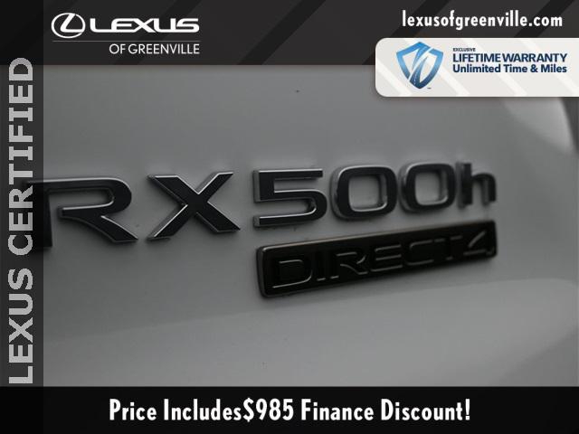 used 2024 Lexus RX 500h car, priced at $67,598