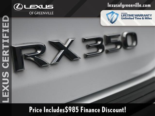 used 2021 Lexus RX 350 car, priced at $38,998