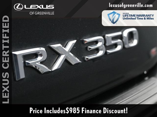 used 2022 Lexus RX 350 car, priced at $44,998