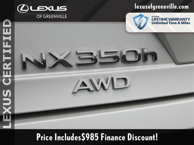 used 2024 Lexus NX 350h car, priced at $50,998