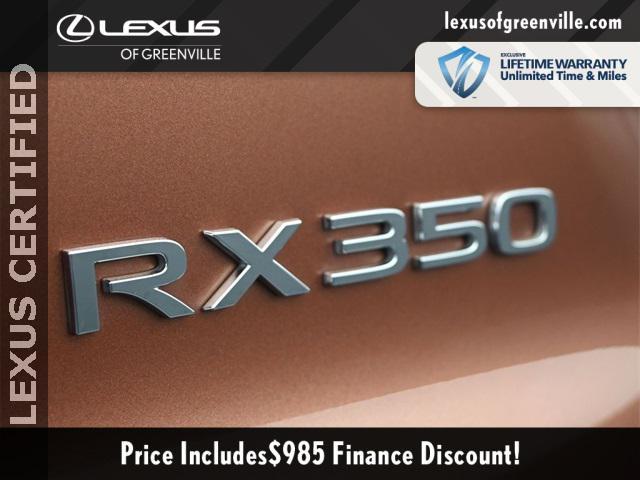 used 2024 Lexus RX 350 car, priced at $60,998