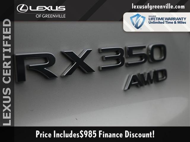 used 2024 Lexus RX 350 car, priced at $58,598