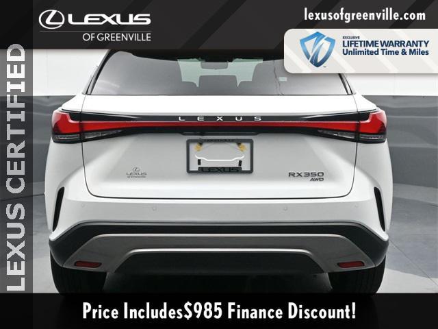 used 2024 Lexus RX 350 car, priced at $58,598