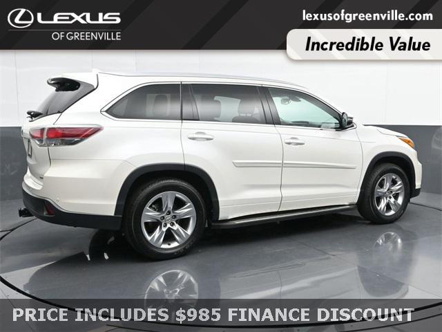 used 2015 Toyota Highlander car, priced at $19,998