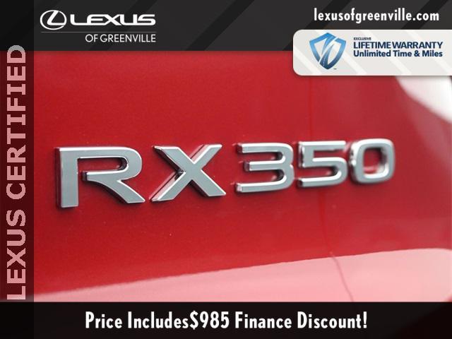 used 2024 Lexus RX 350 car, priced at $46,598