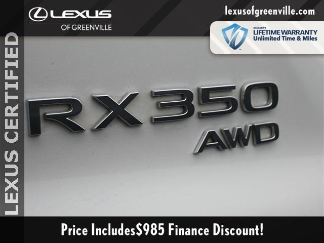 used 2023 Lexus RX 350 car, priced at $51,598
