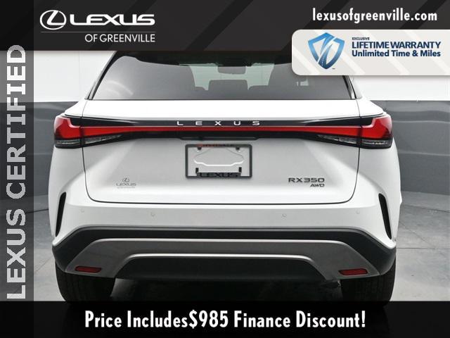 used 2024 Lexus RX 350 car, priced at $59,998
