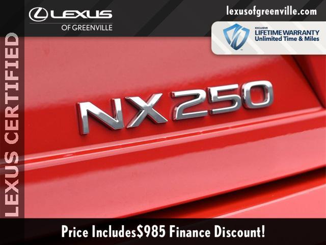 used 2023 Lexus NX 250 car, priced at $34,998