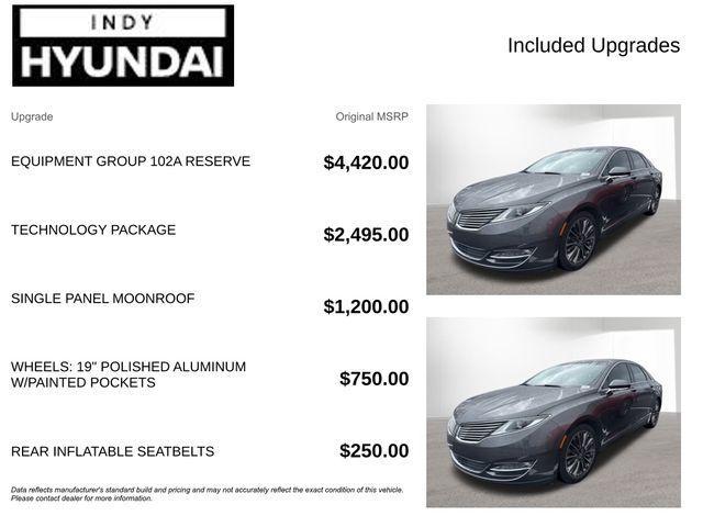 used 2015 Lincoln MKZ car, priced at $9,000