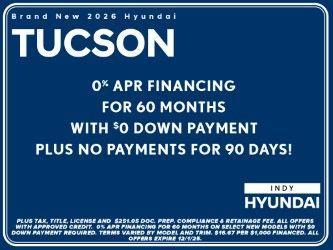 new 2026 Hyundai Tucson car, priced at $33,767