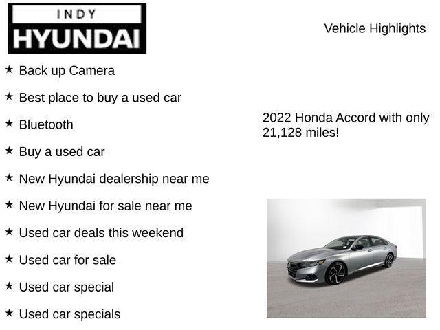 used 2022 Honda Accord car, priced at $26,990